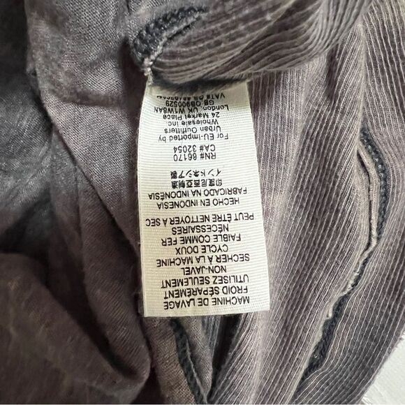 Free People We The Free Catch Waves Burnout Black Oversized Tunic XS T Shirt - Picture 14 of 16